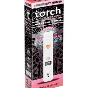 Strawberry Mimosa Torch Mind Melt Mushroom x THC-A Blend White Series Vape 3.5G